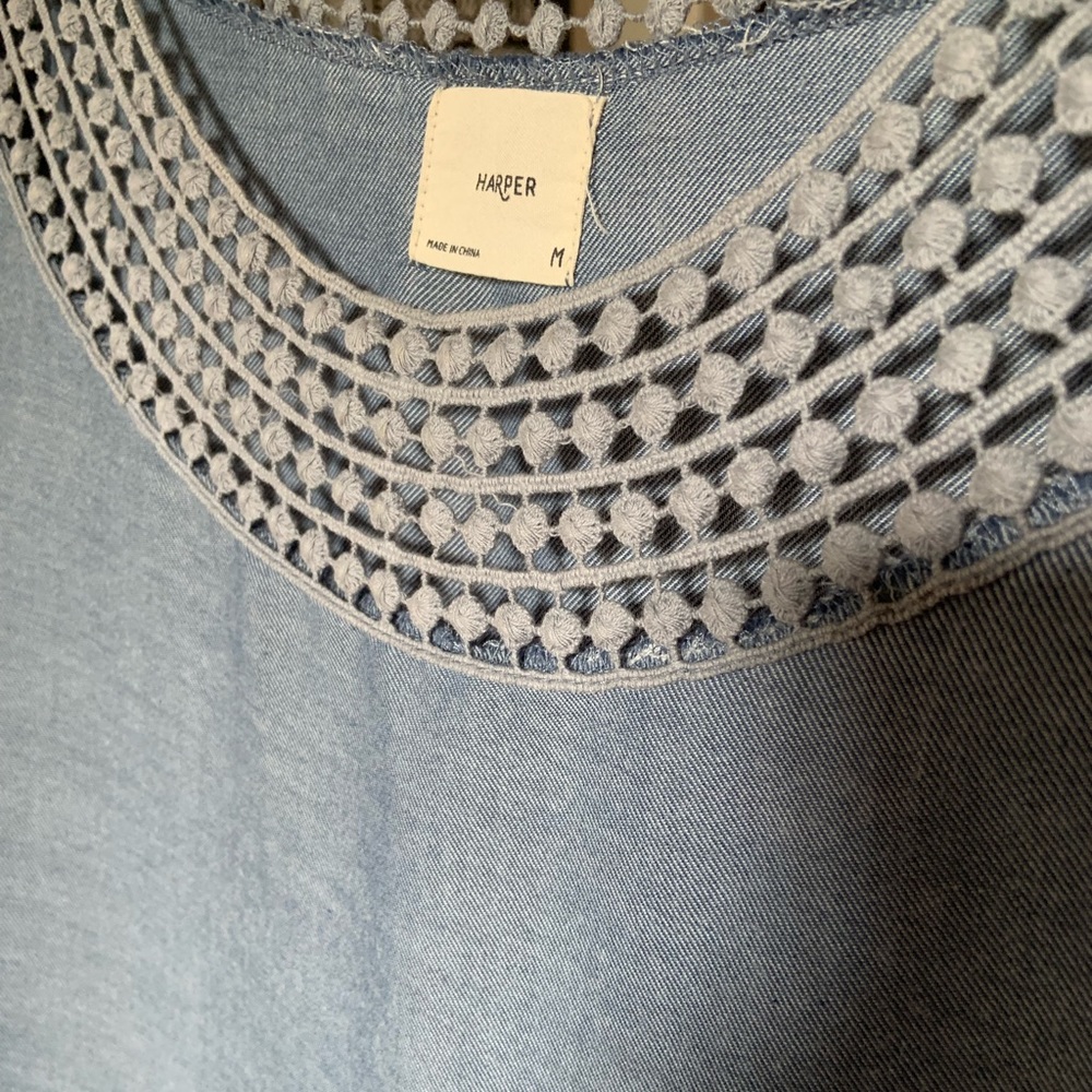Harper Boho Chambray Blouse
